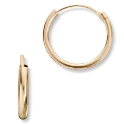 Ørepynt Gult gull, 13 mm